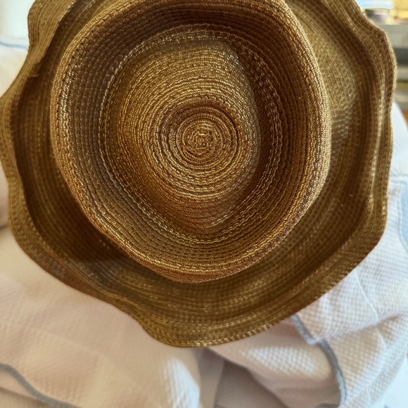 Vintage Jaques Le Corre Gold Hat - Made In Paris! Packable, Chic, Gorgeous! main image 9